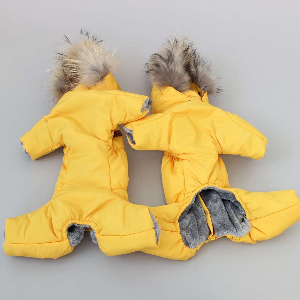 Зимний комбинезон для собак Северное сияние Лимон