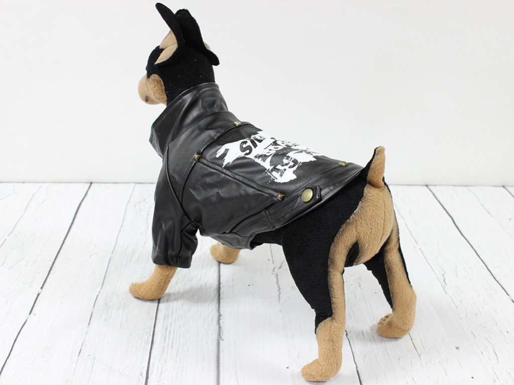 Кожаная куртка для собак Pet Skate Board