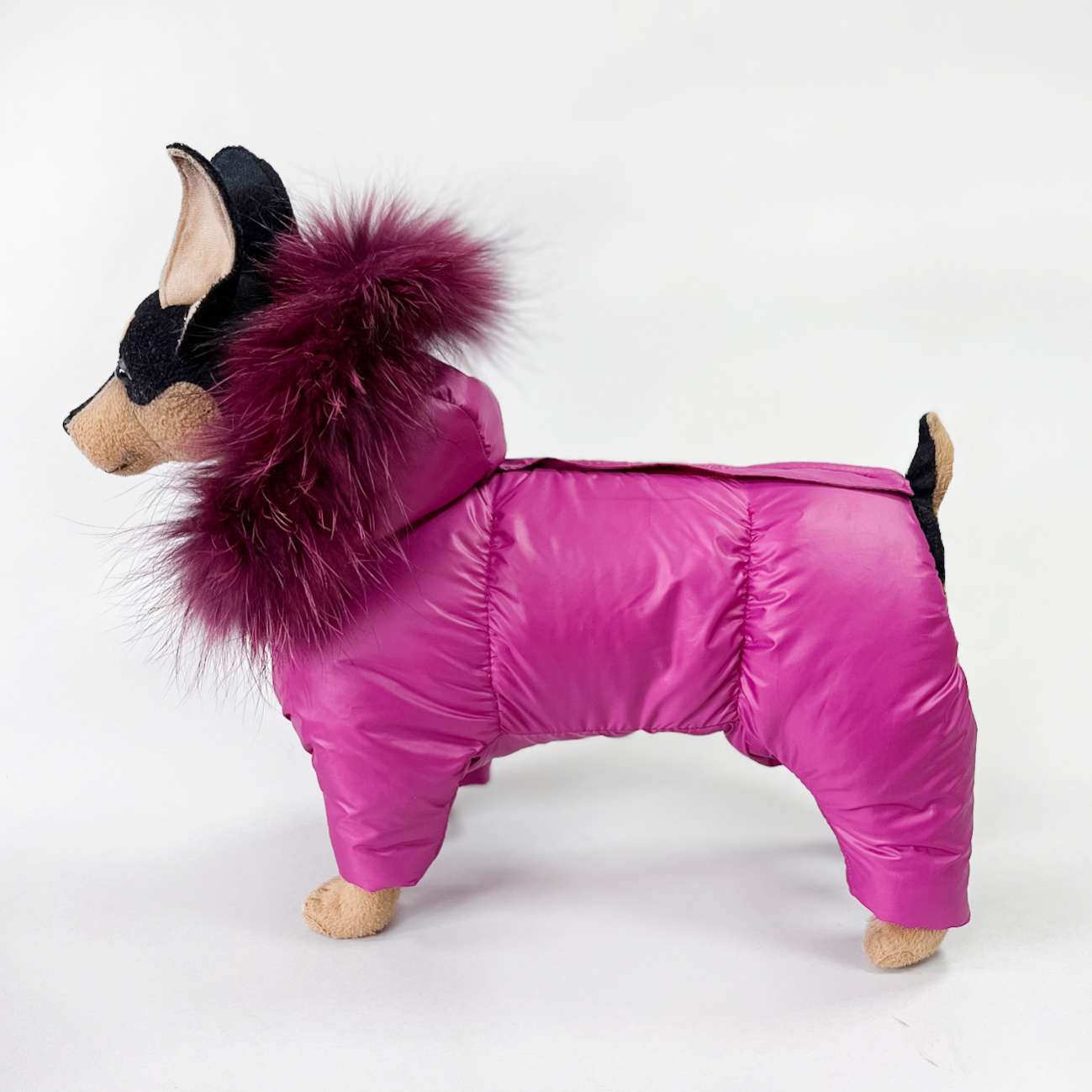 Зимний комбинезон для собак Северное сияние Малина