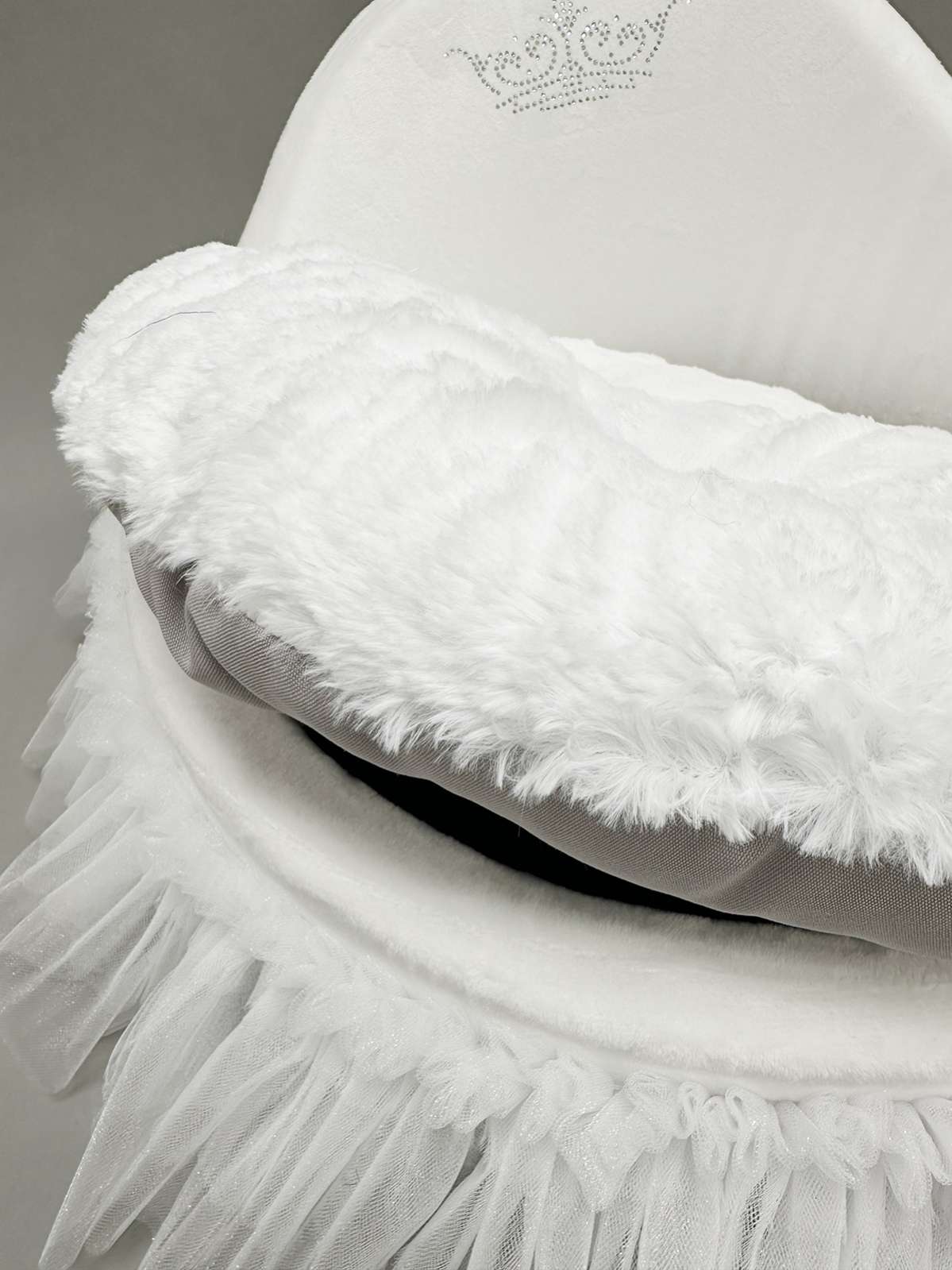 [Лежак] Лежанка для собак со спинкой Puffy Снежинка