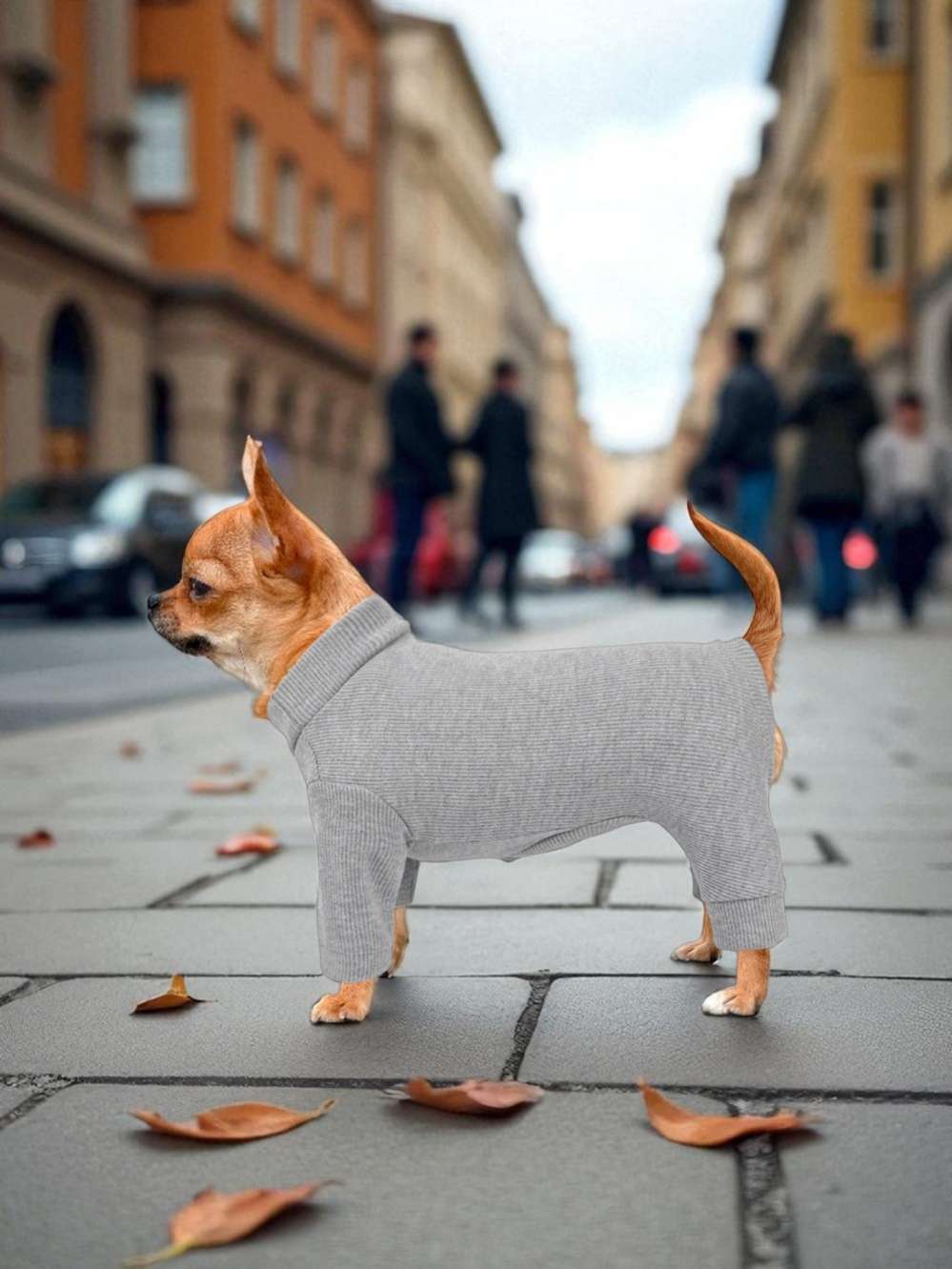 Костюм-боди для собак Puffy Сумерки серый