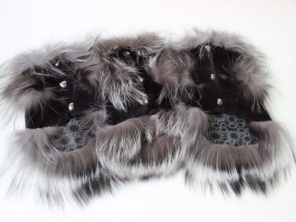 Шуба для собак Бобер чернобурка