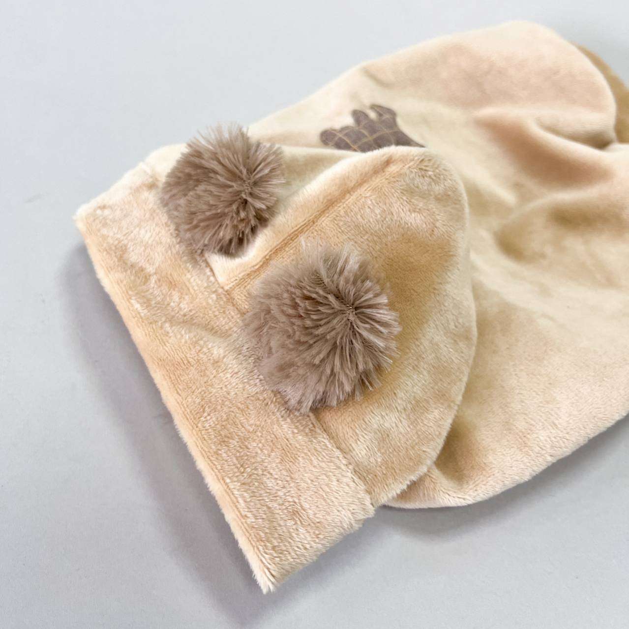 Толстовка для собаки велюровая Puffy Тедди бежевая