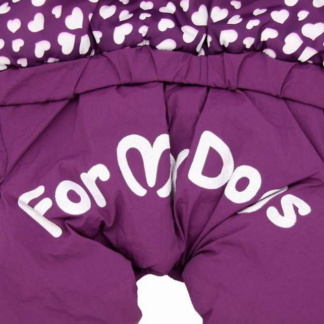 Зимний комбинезон для собак ForMyDogs Любовь на шелке