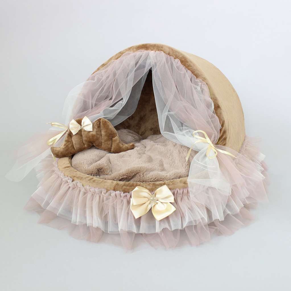 Домик для собаки со шторками Puffy Мокко