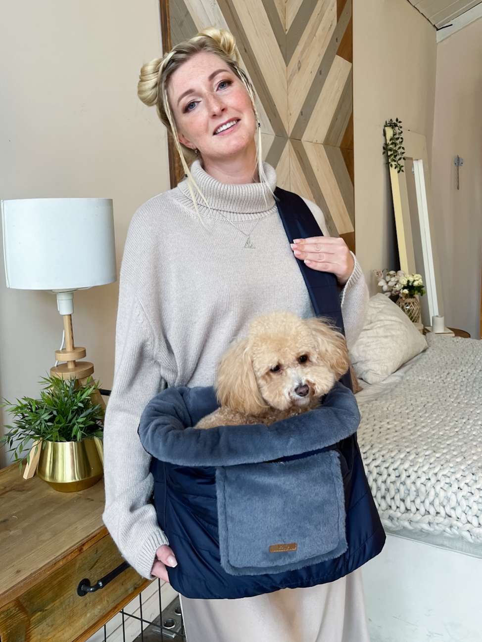 Сумка для собак Мешок Puffy Уют с регулятором синяя