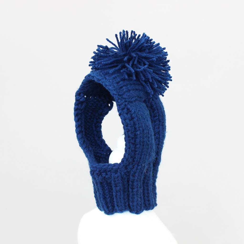 Вязаная шапка для собаки капор с открытыми ушами Puffy Фреш