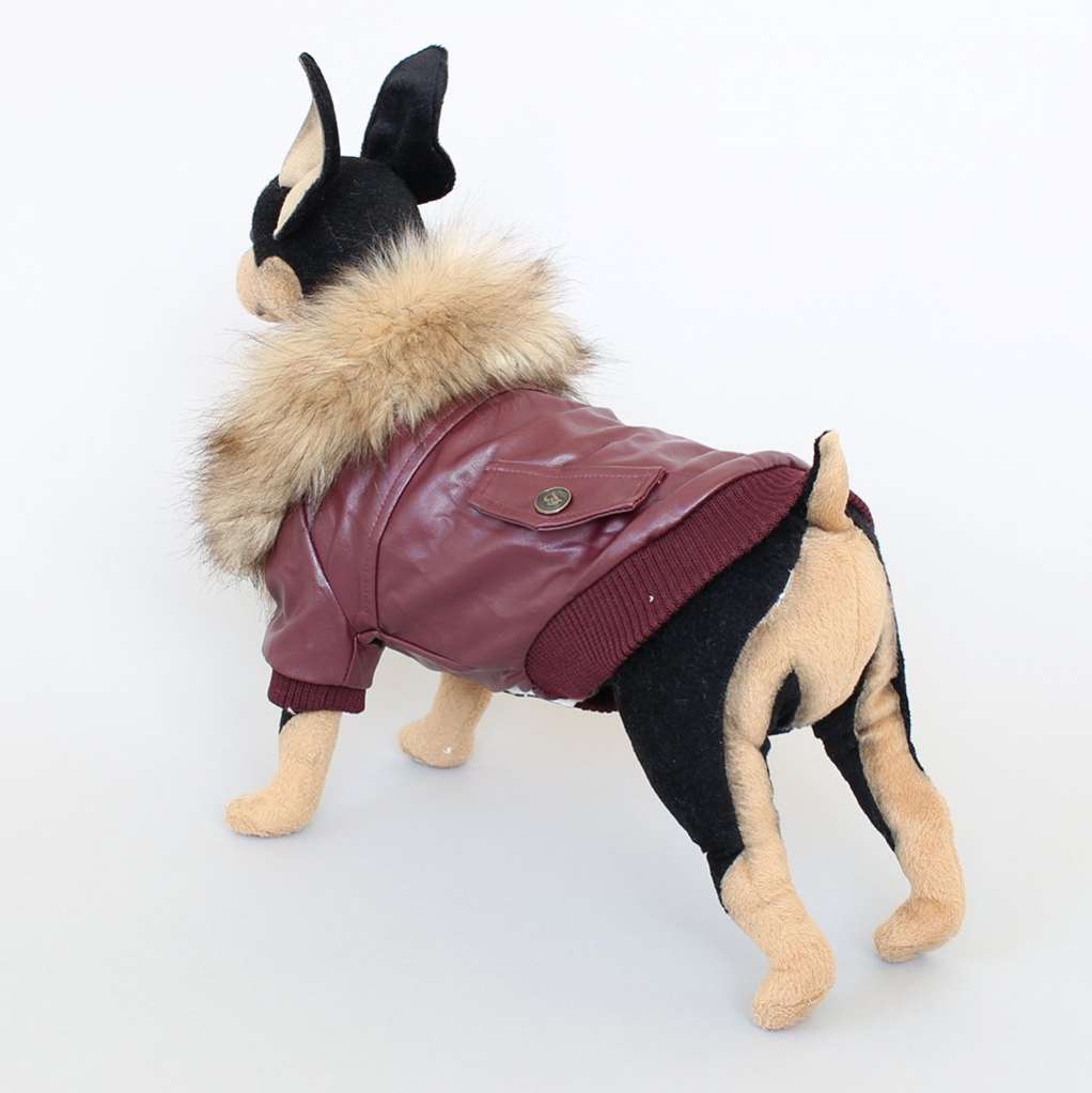 Кожаная куртка для собак Pet Маршал