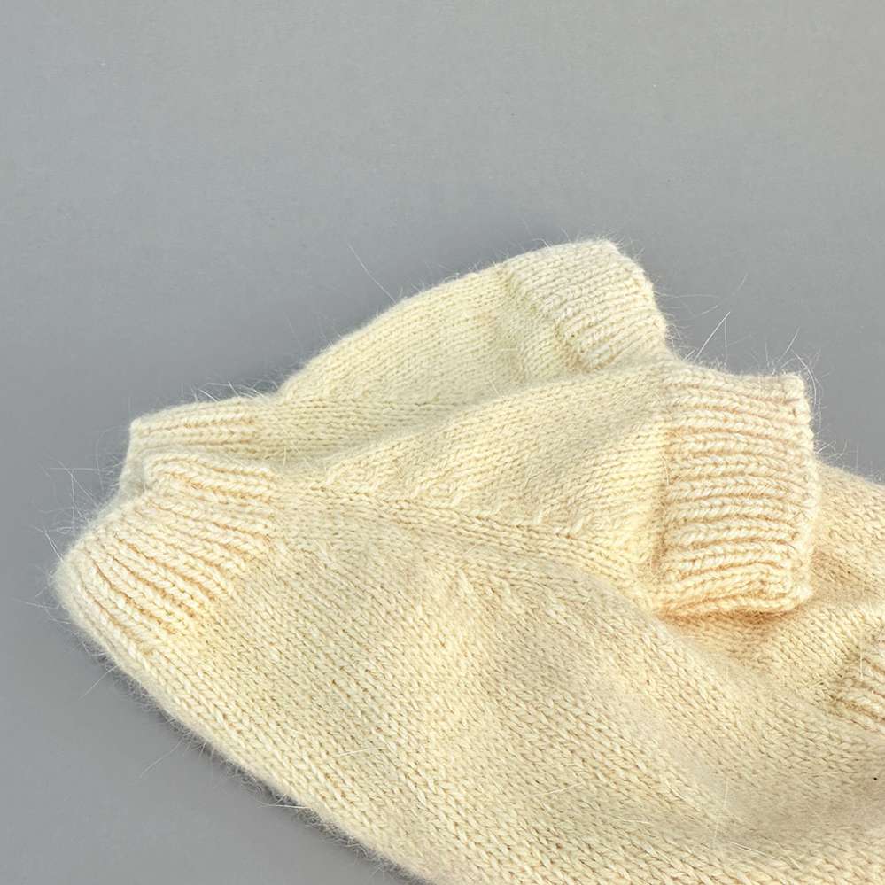 Вязаный свитер Puffy Пух норки Молочный