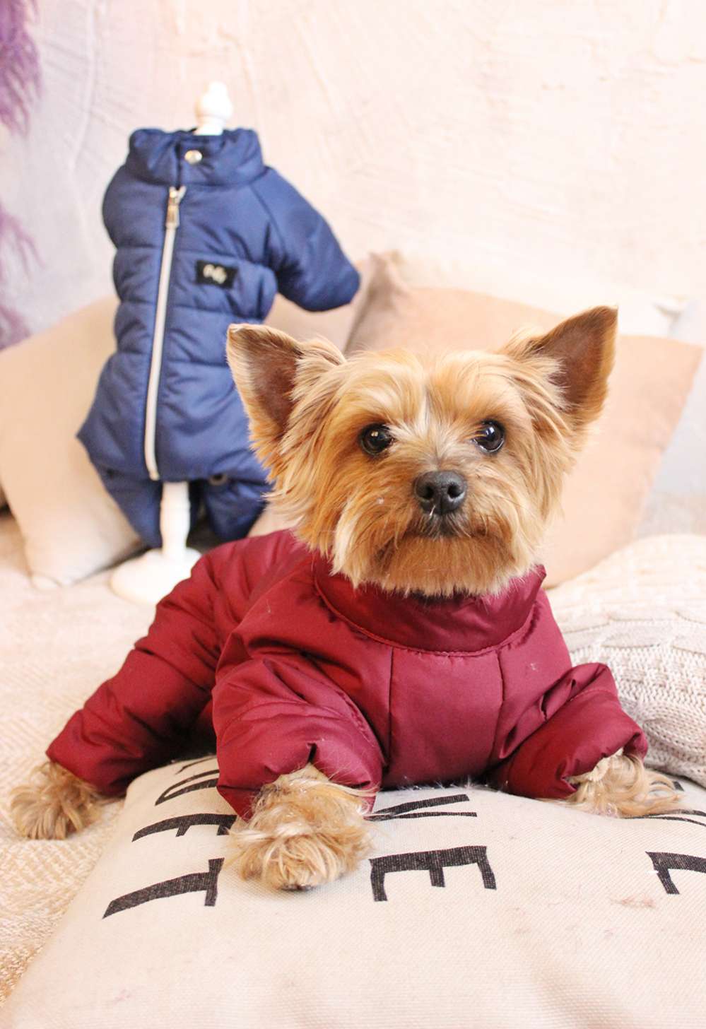 Зимний комбинезон для собак Puffy Норд Синий