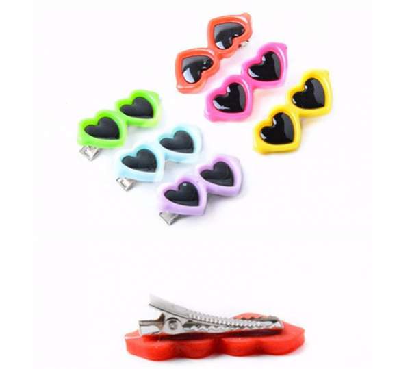 Заколка для собак Крокодильчик Очки