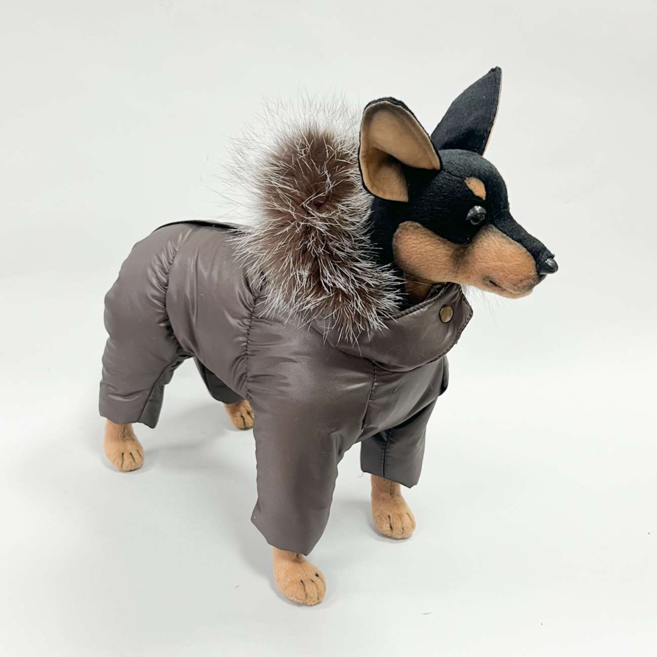 Зимний комбинезон для собак Северное сияние Шоколад