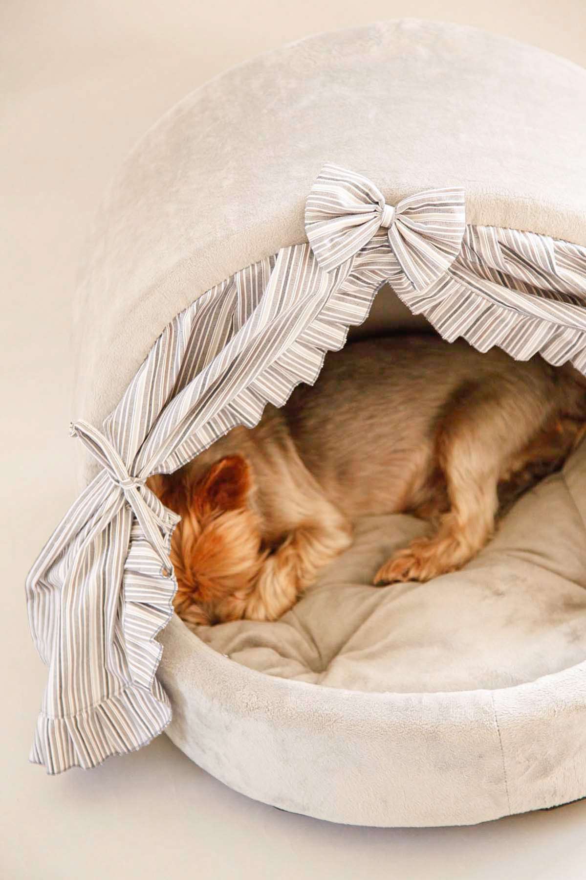 Домик для собаки со шторками Puffy Пепел