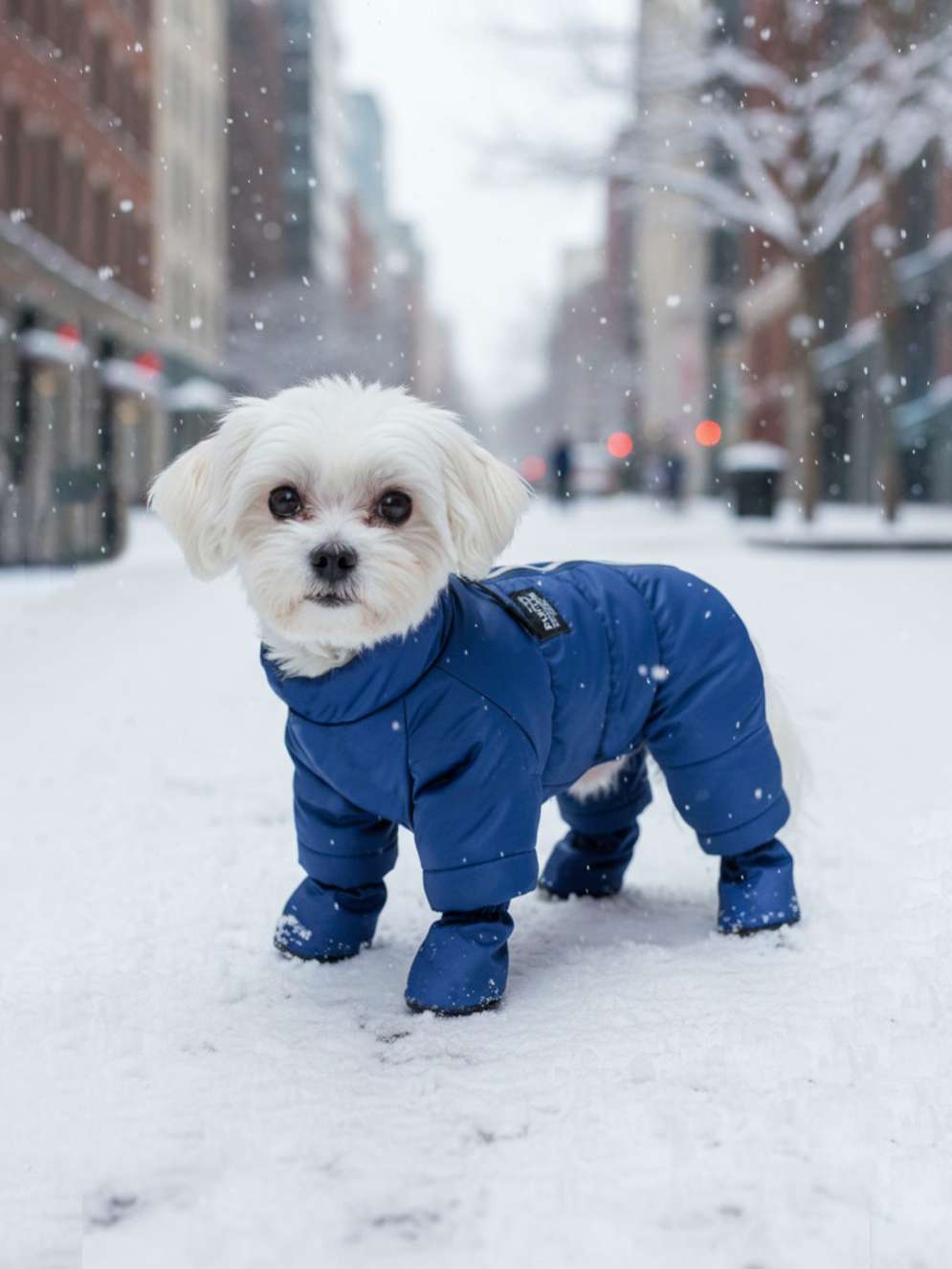 Зимний комбинезон для собак Puffy Норд Синий