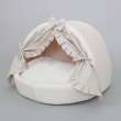 Домик для собаки со шторками Puffy молочный