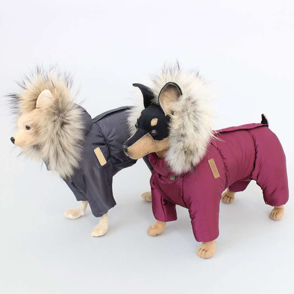 Зимний комбинезон для собак Северное сияние Бургунди