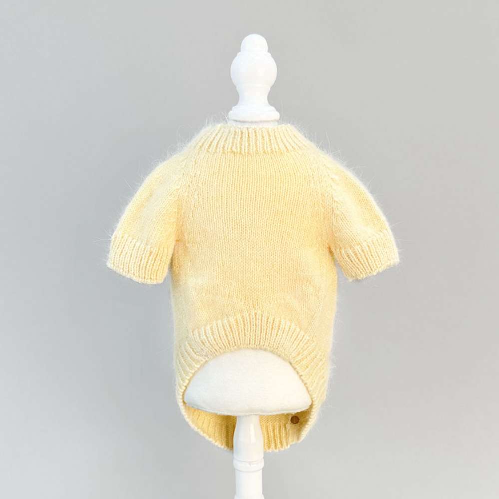 Вязаный свитер Puffy Пух норки Молочный