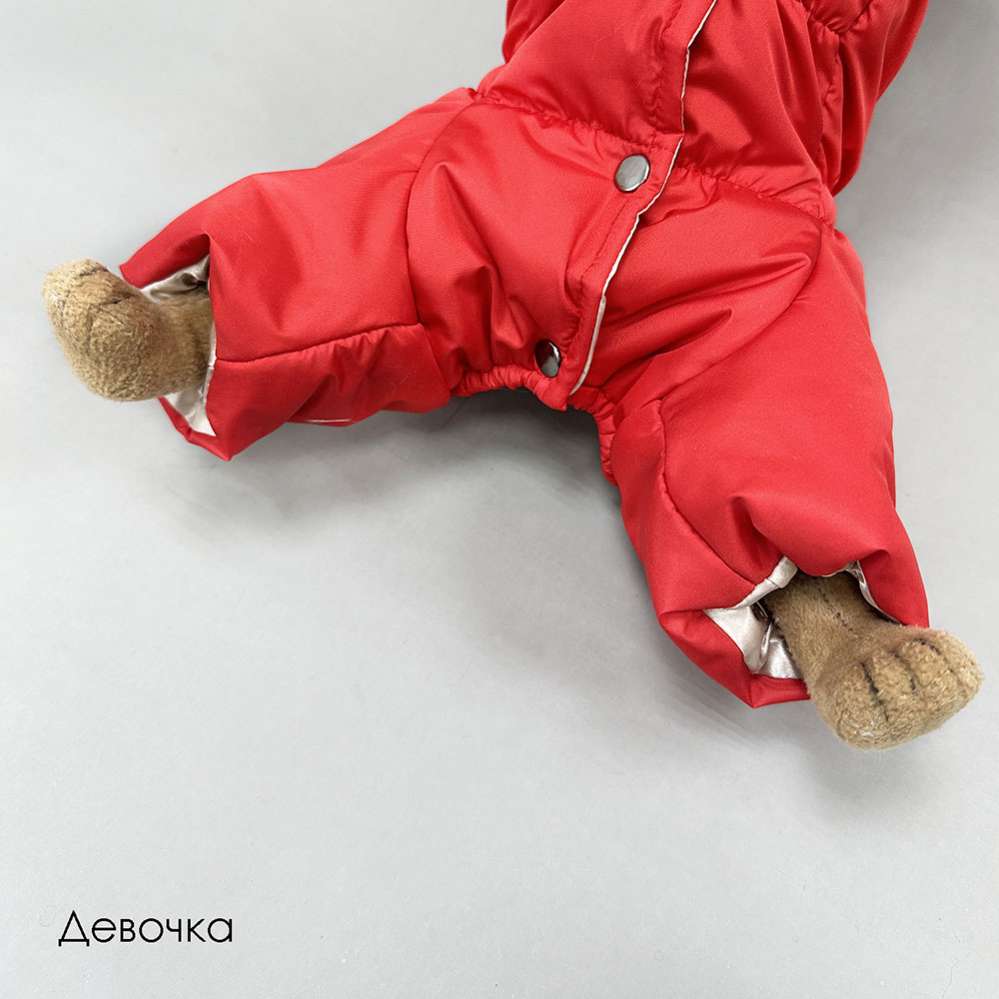 Комбинезон Puffy Аляска на шёлке красный