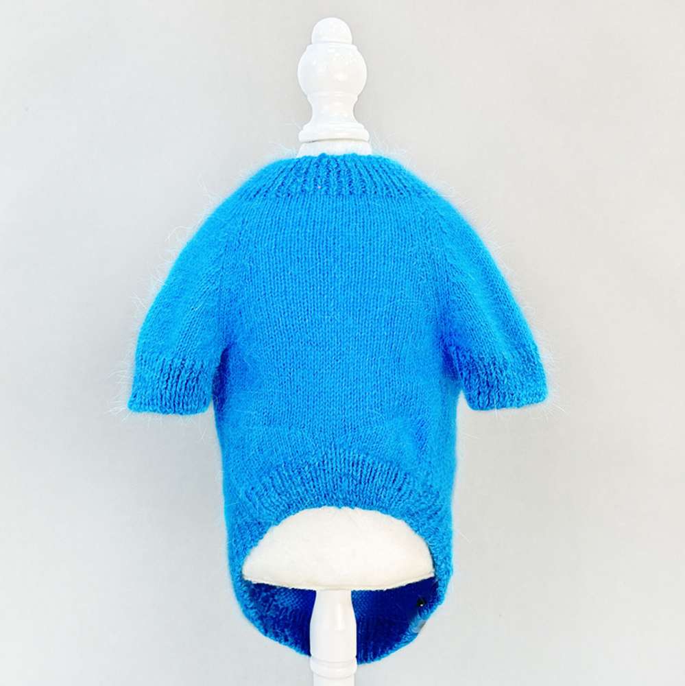 Вязаный свитер Puffy Пух норки Василек