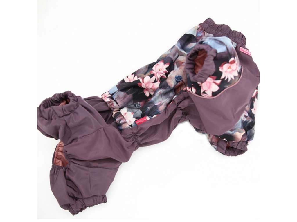 Дождевик для таксы и корги ForMyDogs Кувшинки