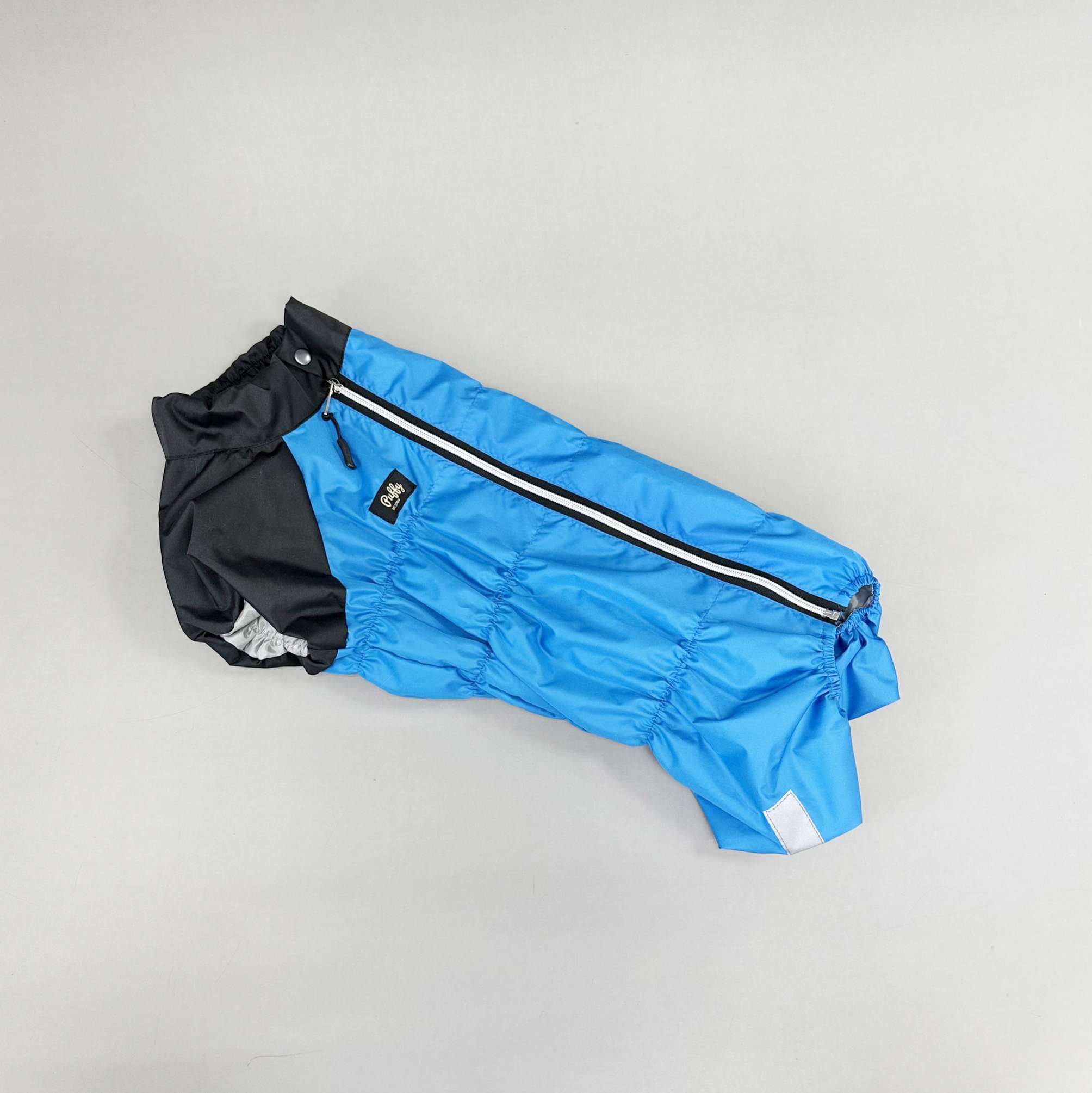 Дождевик для таксы и корги Puffy Лайм Синий