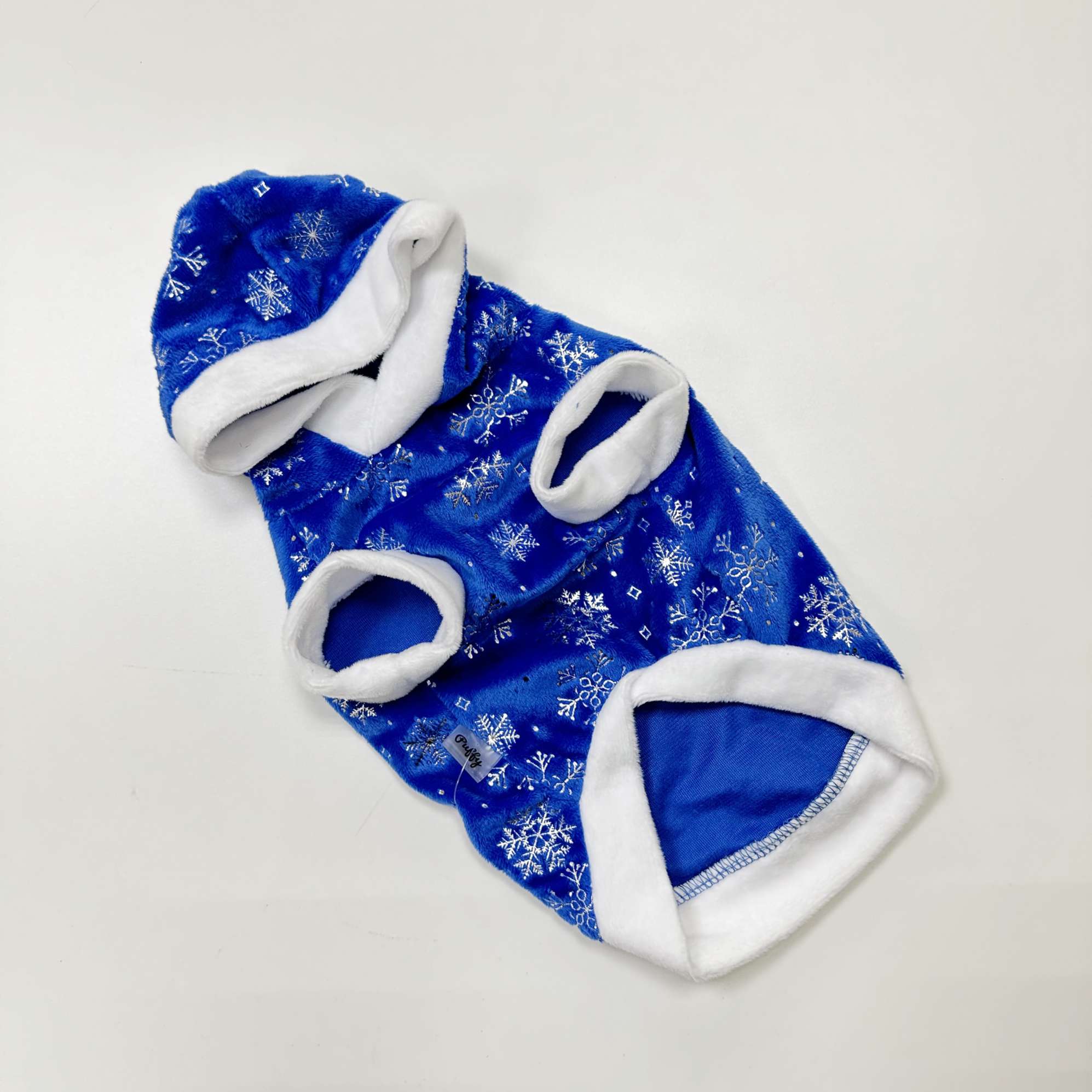 Новогодняя толстовка для собак Puffy Снежинка синяя