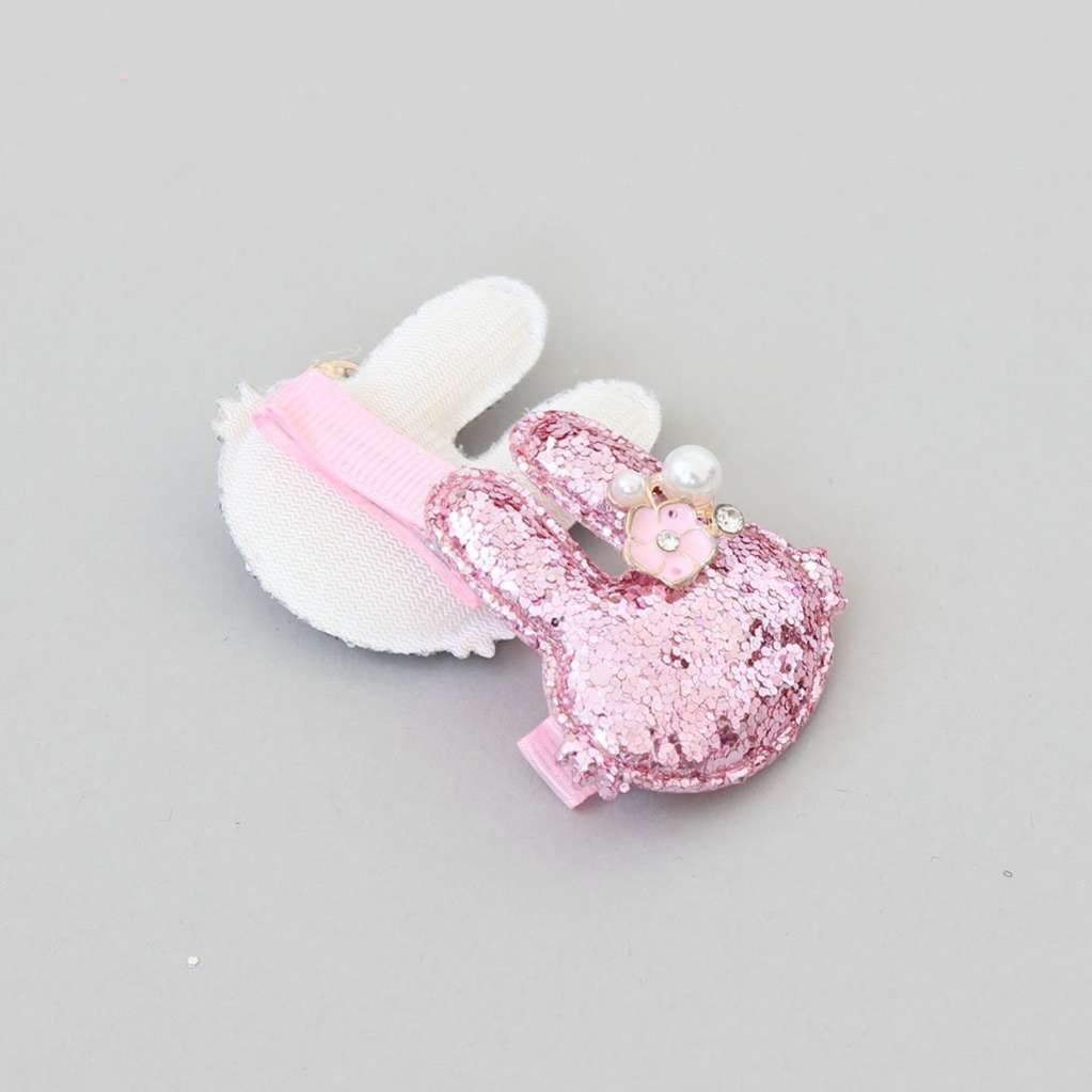 Заколка для собак Крокодильчик зайка блестки