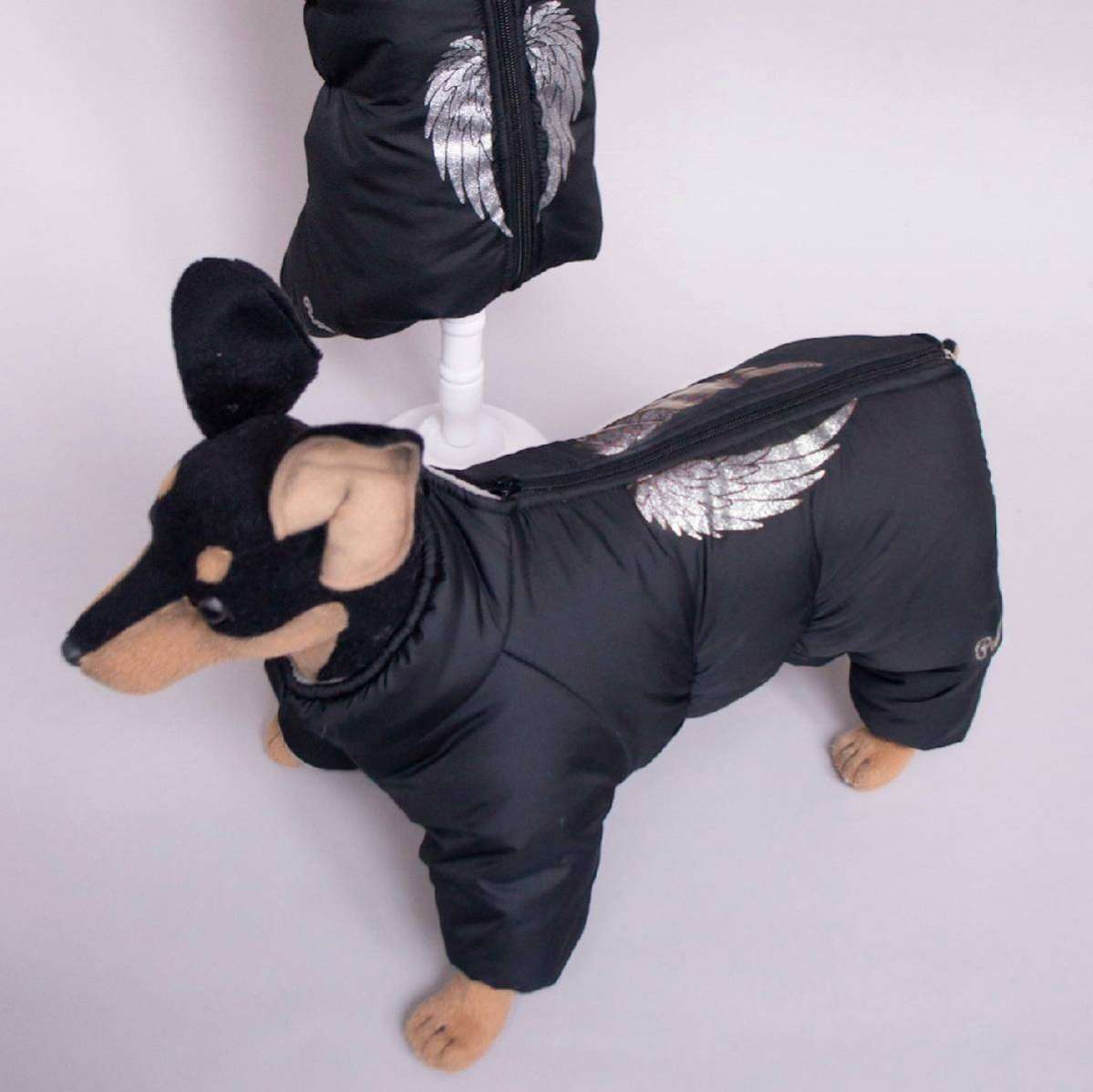 Зимний комбинезон для собак Puffy Ангел серебро