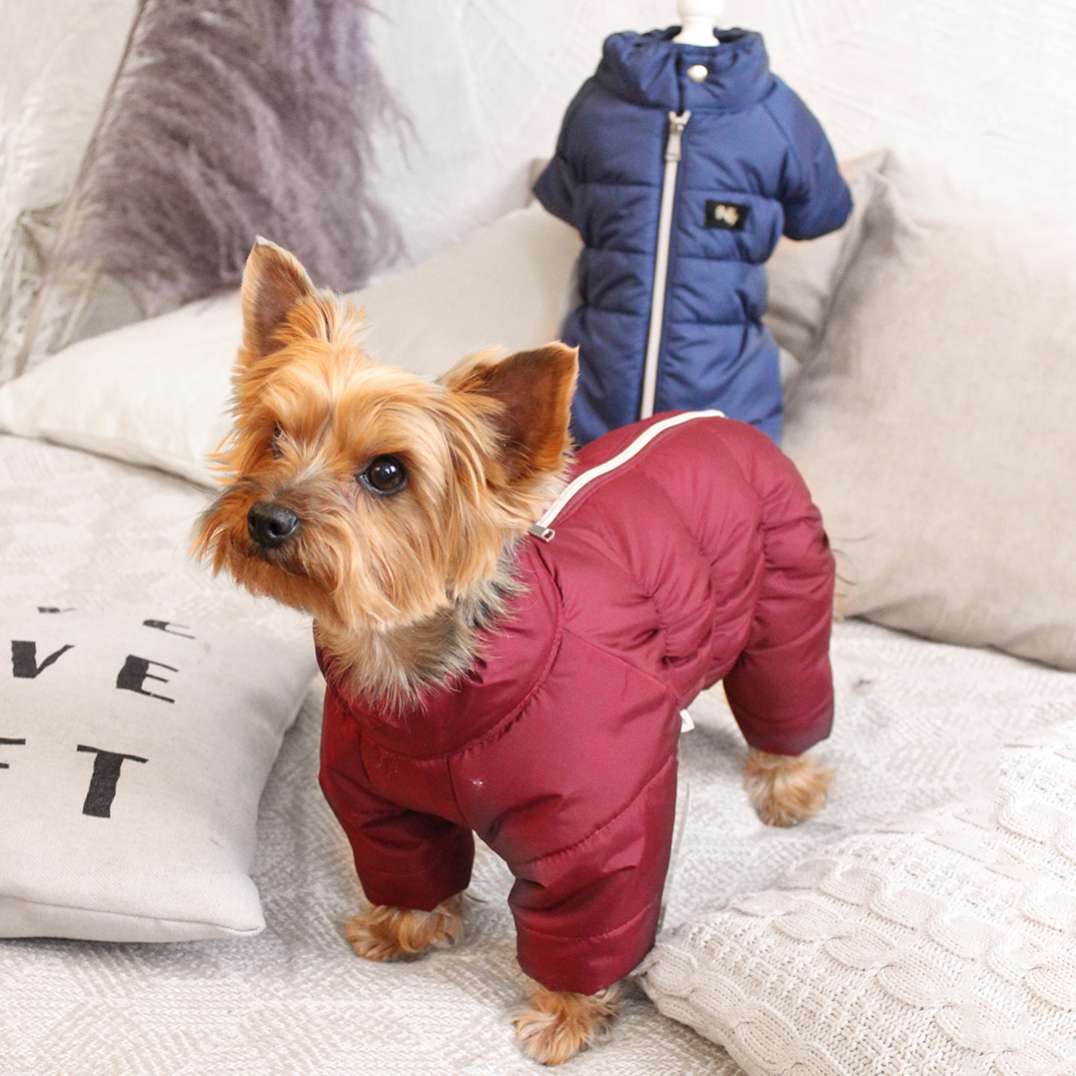 Зимний комбинезон для собак Puffy Норд Бордовый