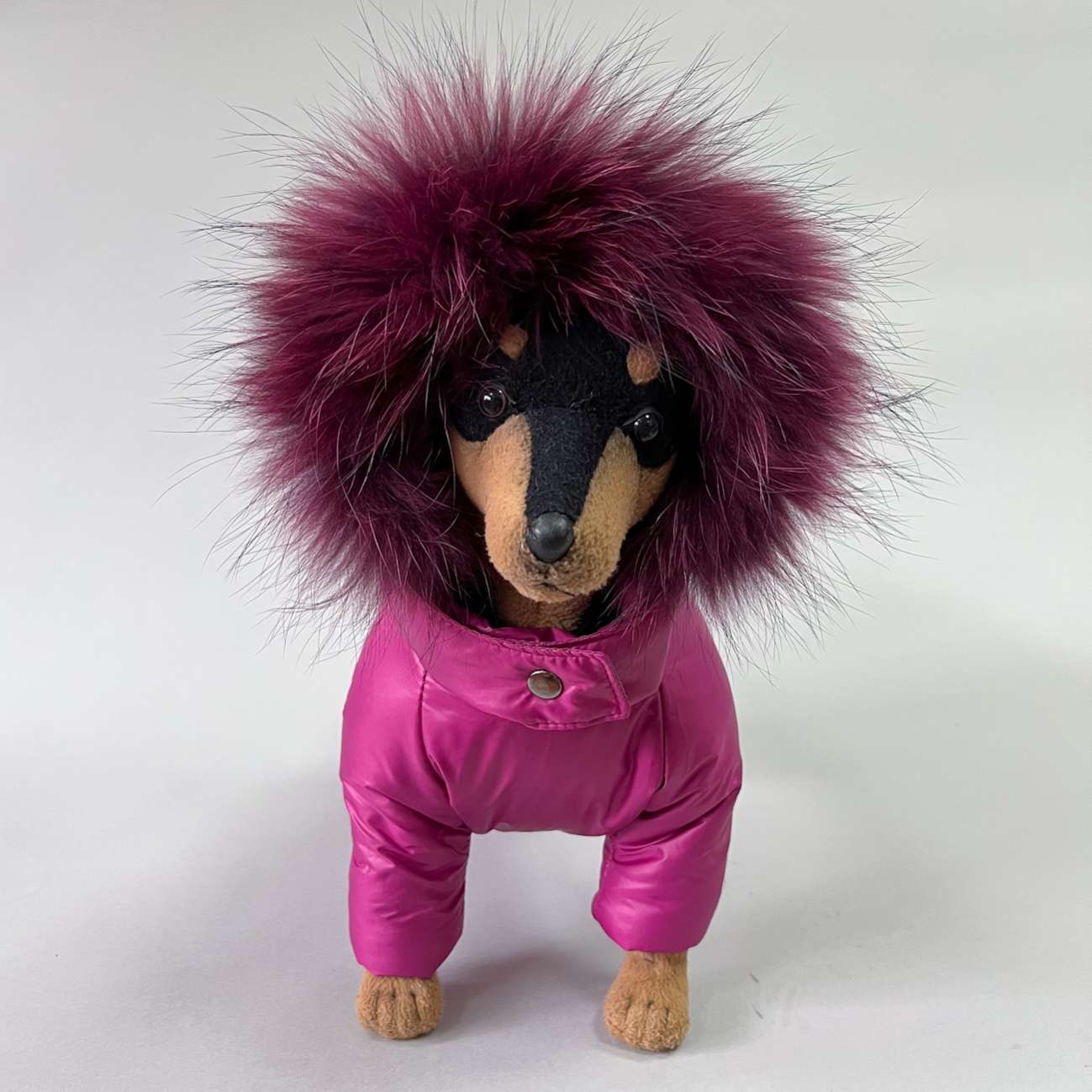 Зимний комбинезон для собак Северное сияние Малина