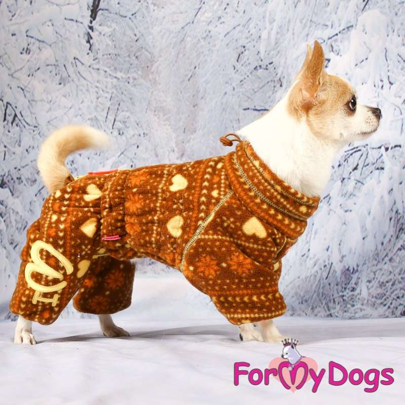 Зимний комбинезон для собак флисовый ForMyDogs Пряник