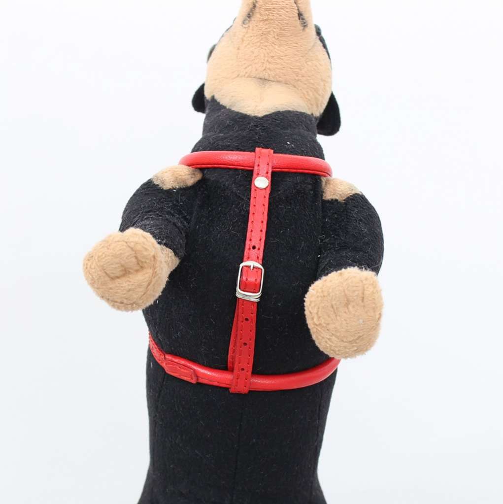 Кожаная шлейка для собак круглая для шпица