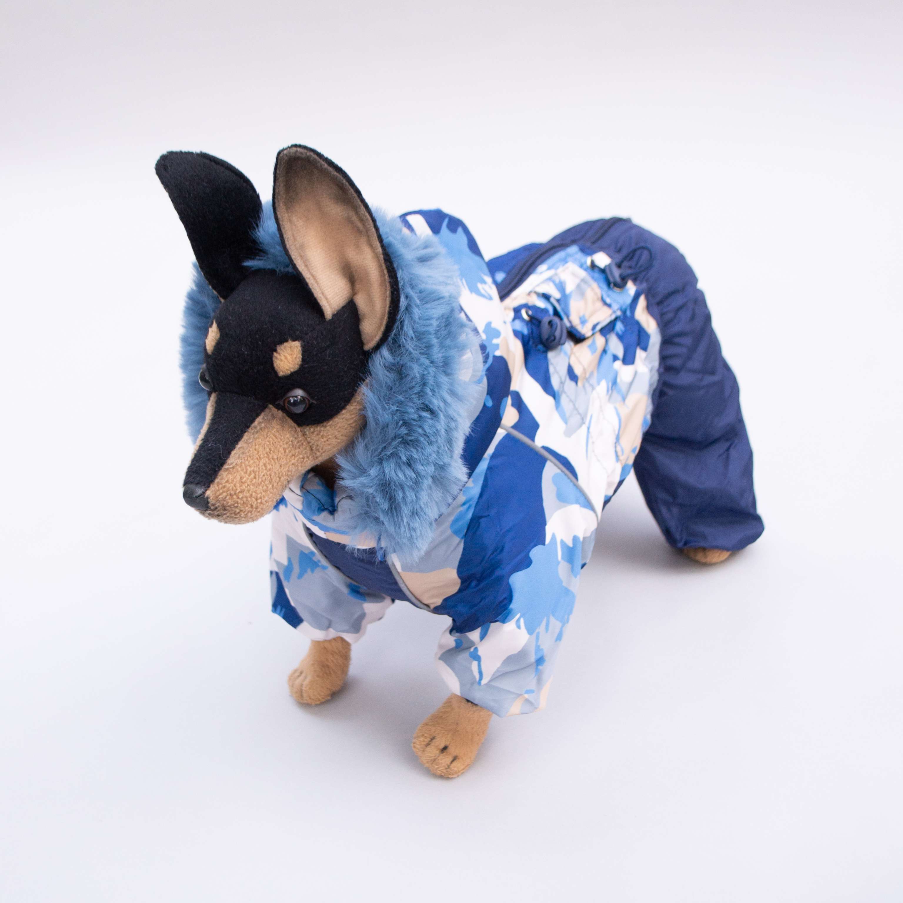 Зимний комбинезон для собак ForMyDogs Камуфляж на шелке