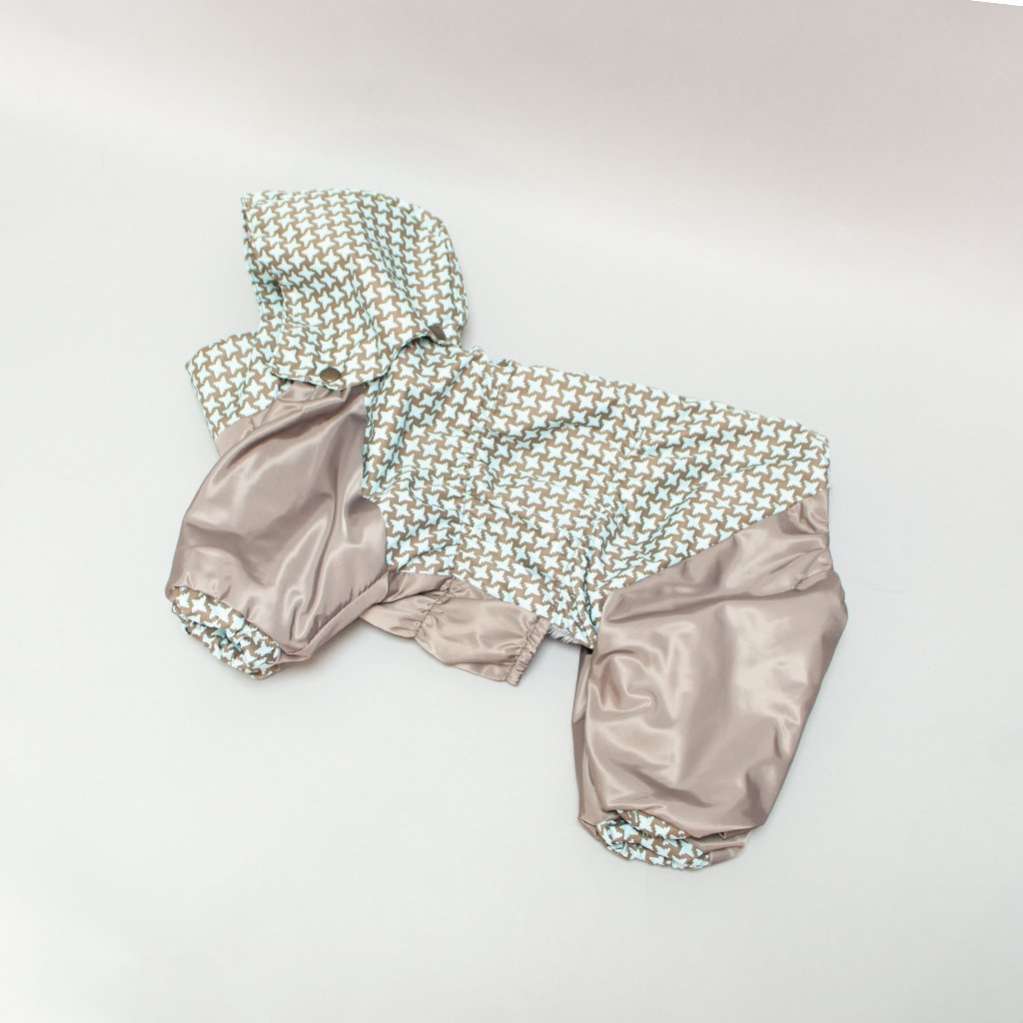 Дождевик для собак средних и крупных пород утепленный Ромбик