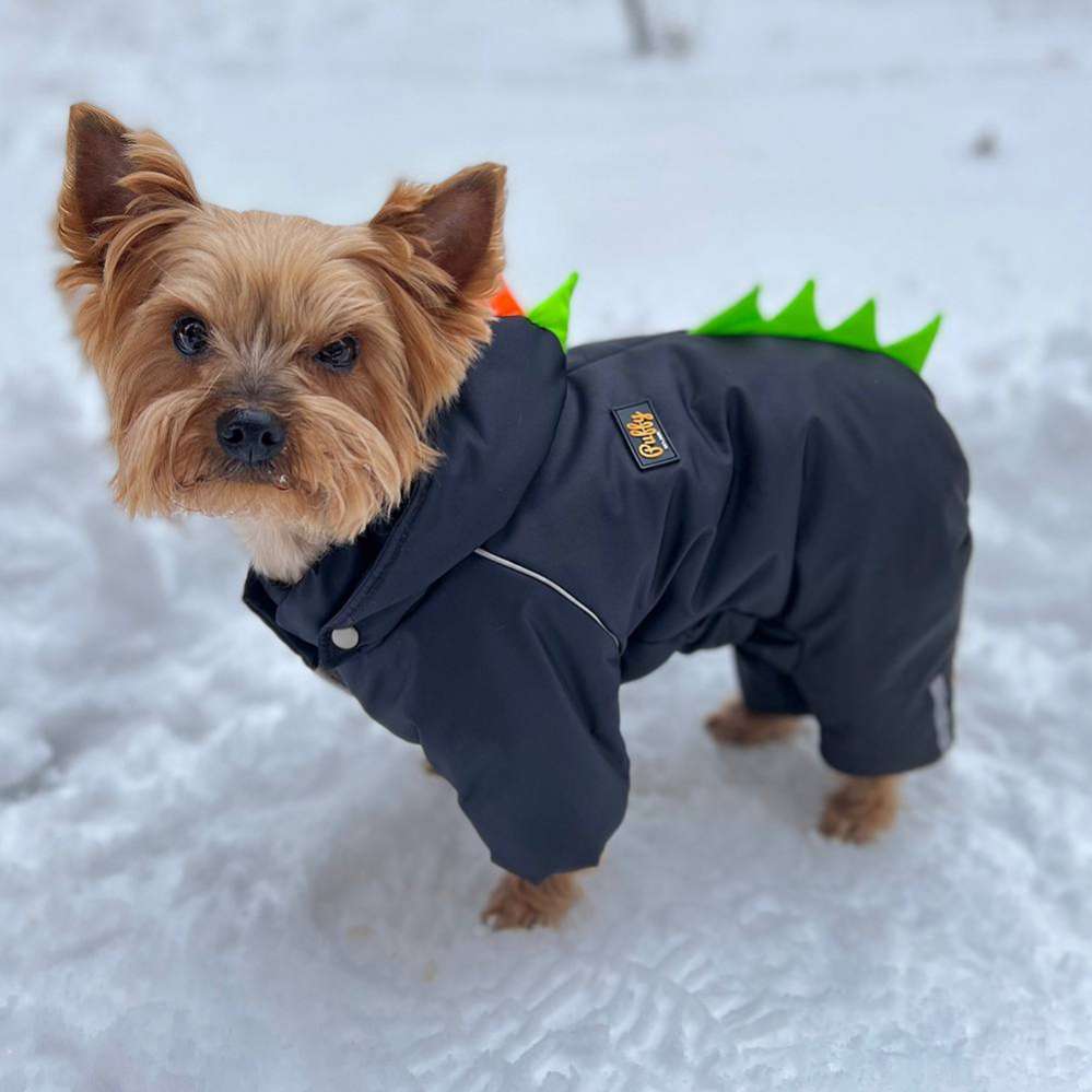 Комбинезон для собак Puffy Дино Черный