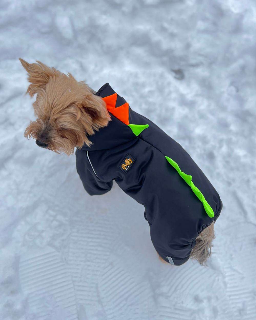 Комбинезон для собак Puffy Дино Черный