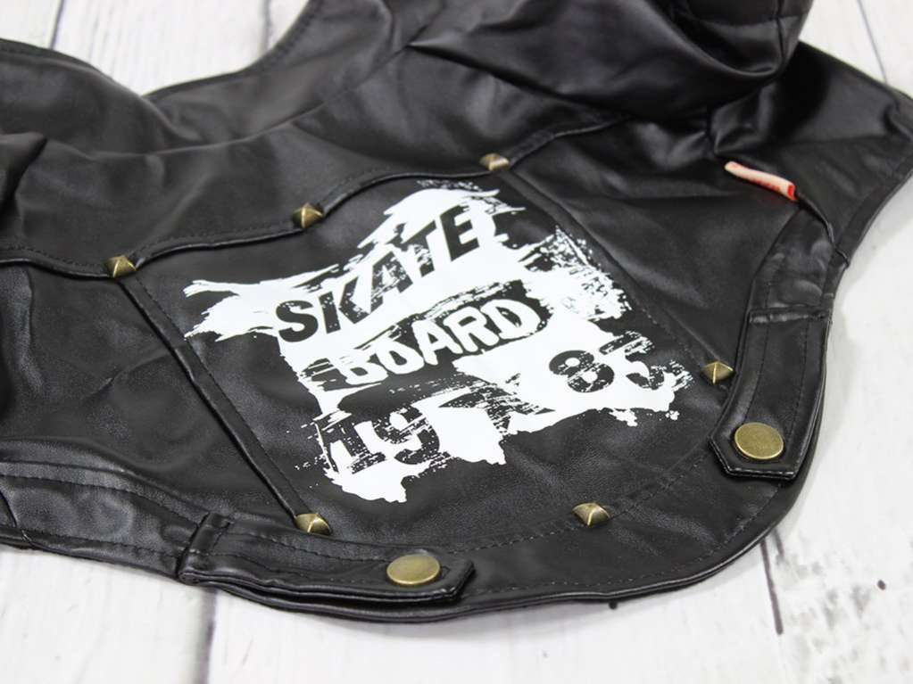 Кожаная куртка для собак Pet Skate Board