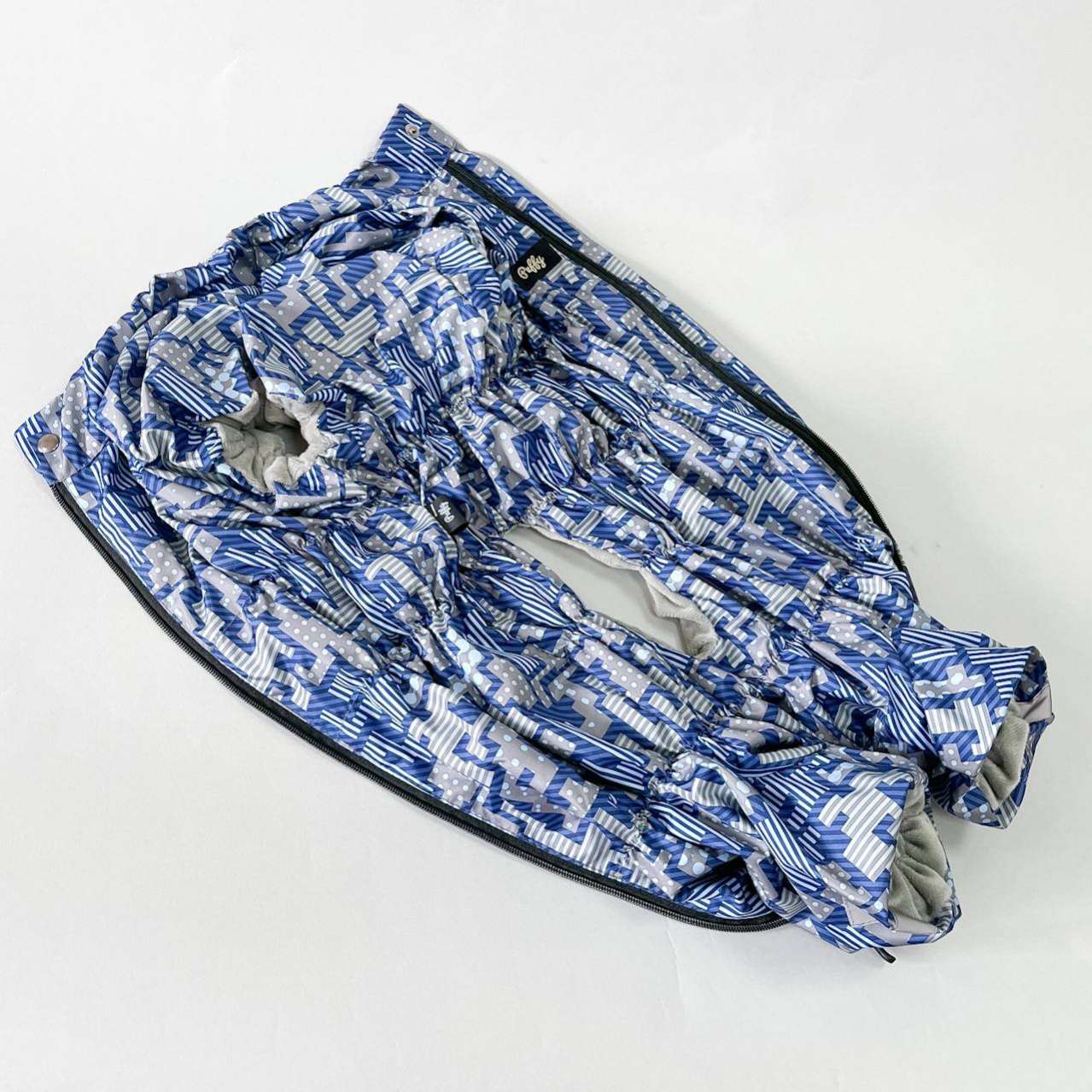 Дождевик для таксы и корги утепленный Puffy Графика