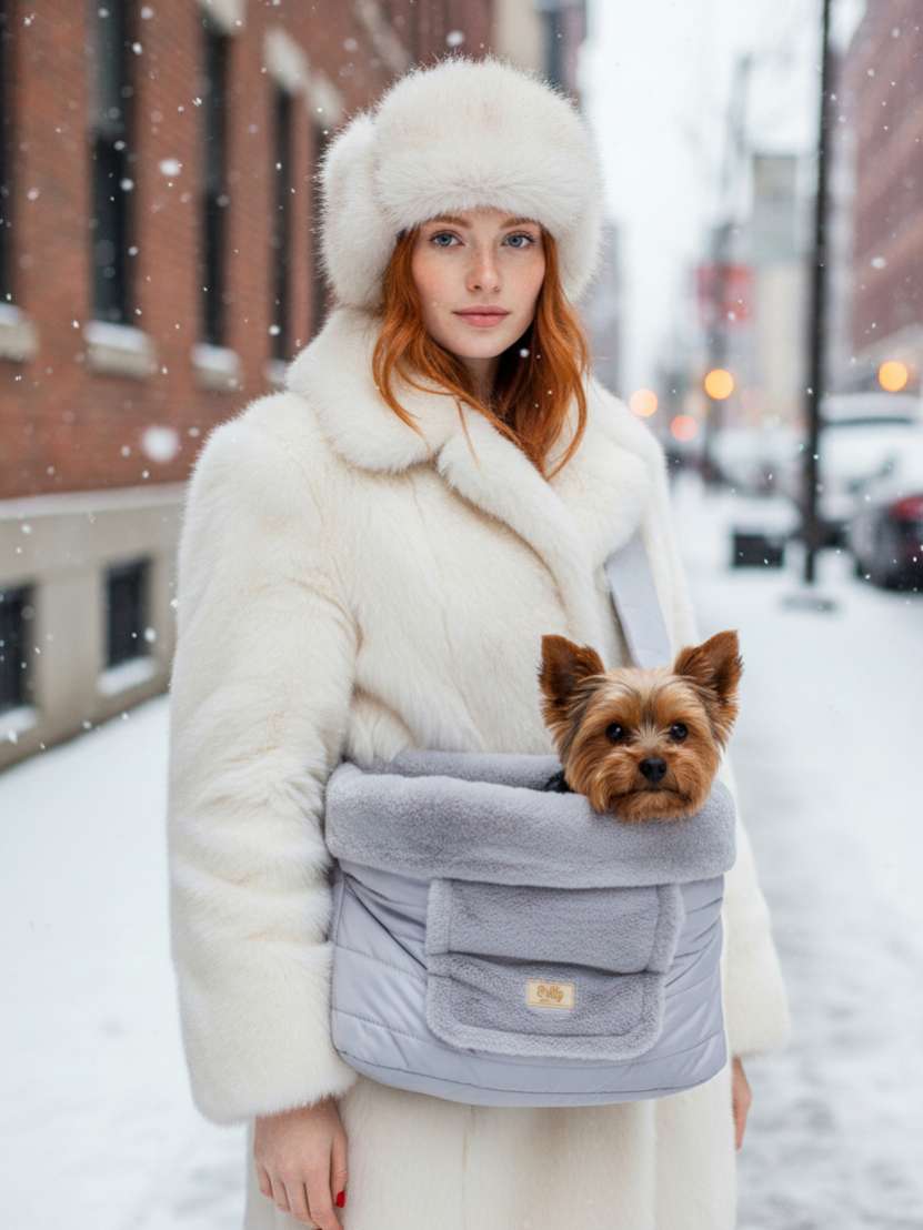 Сумка-мешок для собак Puffy Уют с регулятором серая