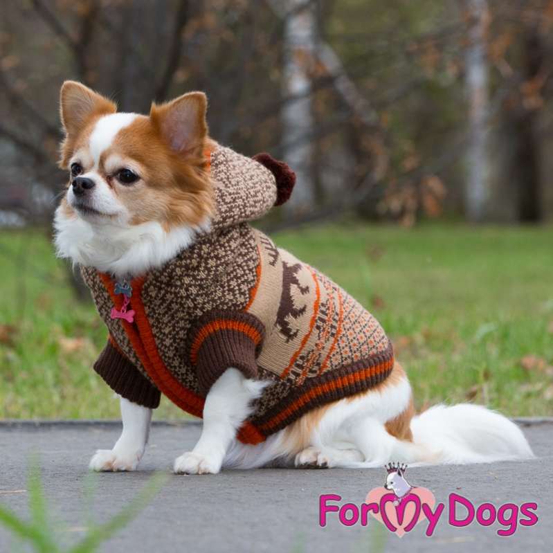 Куртка для собаки Свитер ForMyDogs Браун