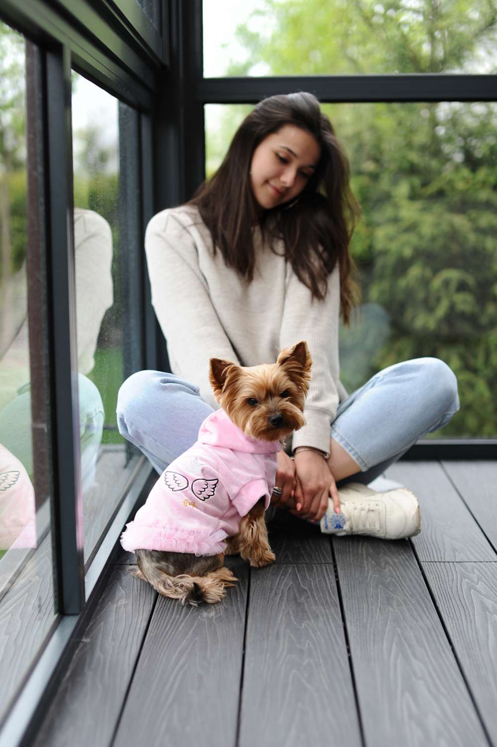 Толстовка для собаки велюровая Puffy Маленький ангел с юбкой