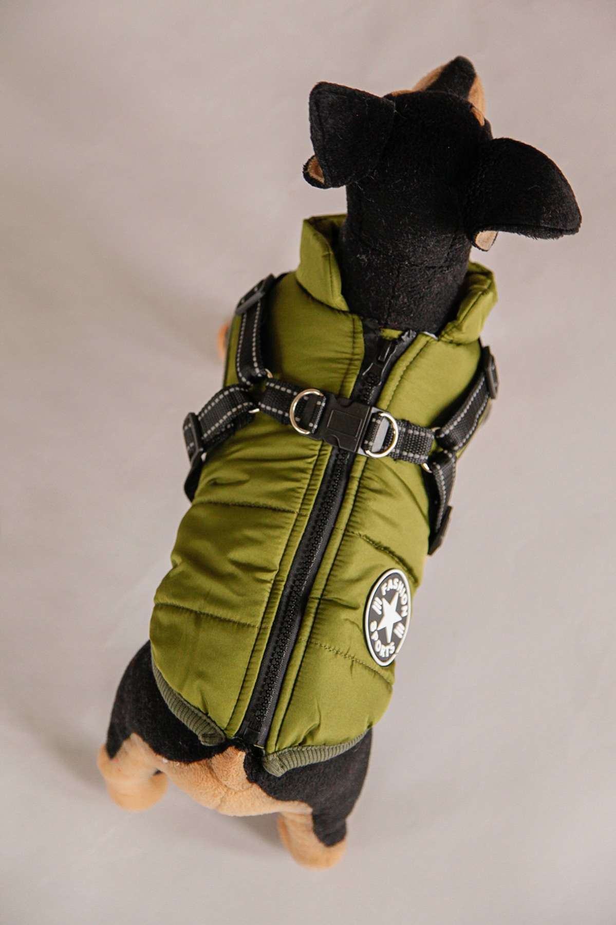 Жилет со шлейкой для собаки утепленный Pet Фикси