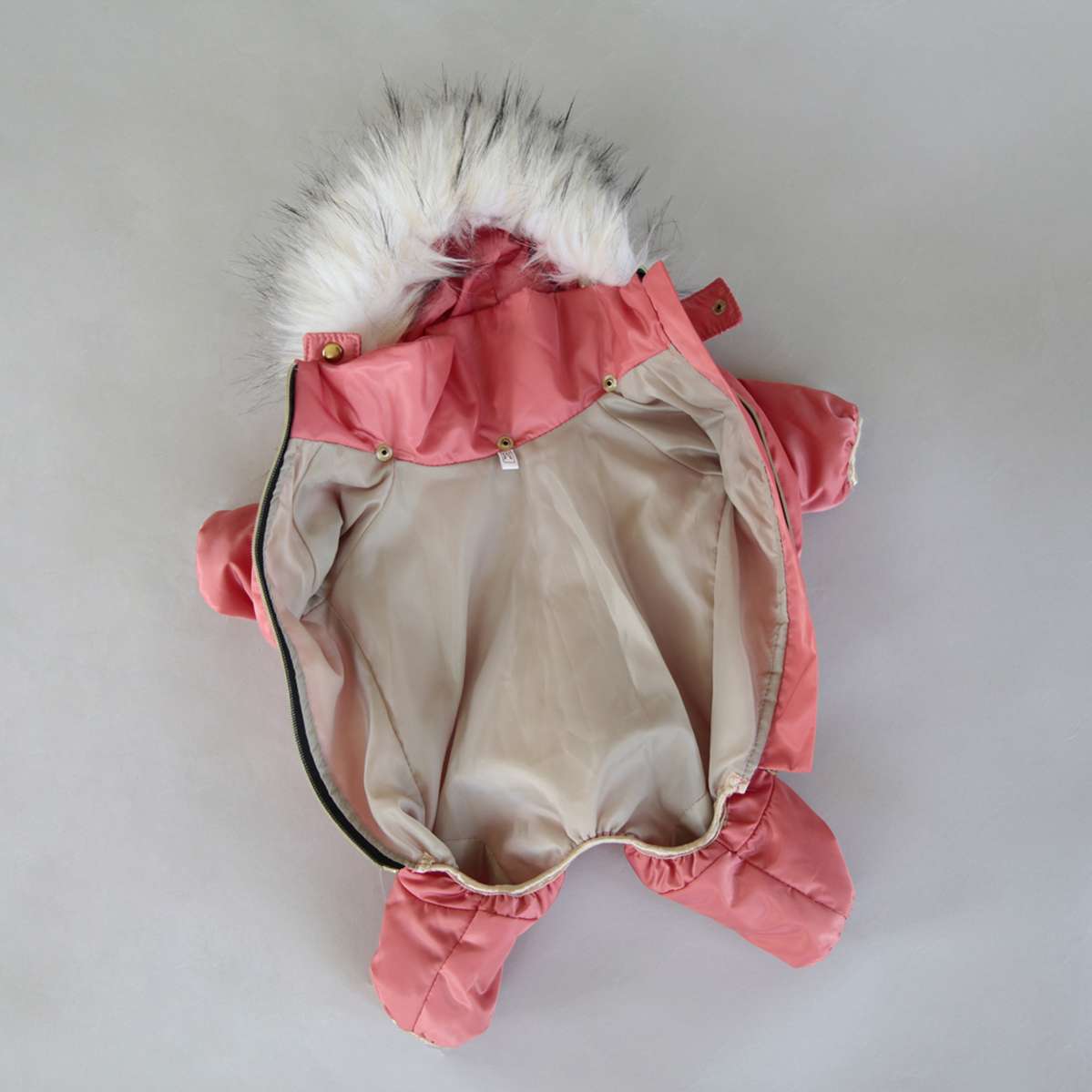 Зимний комбинезон для собак Арктическая зима коралловый