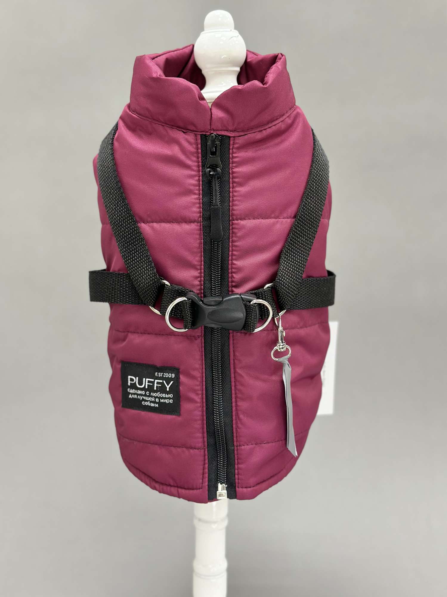 Жилетка для собак Puffy Фикс бордо
