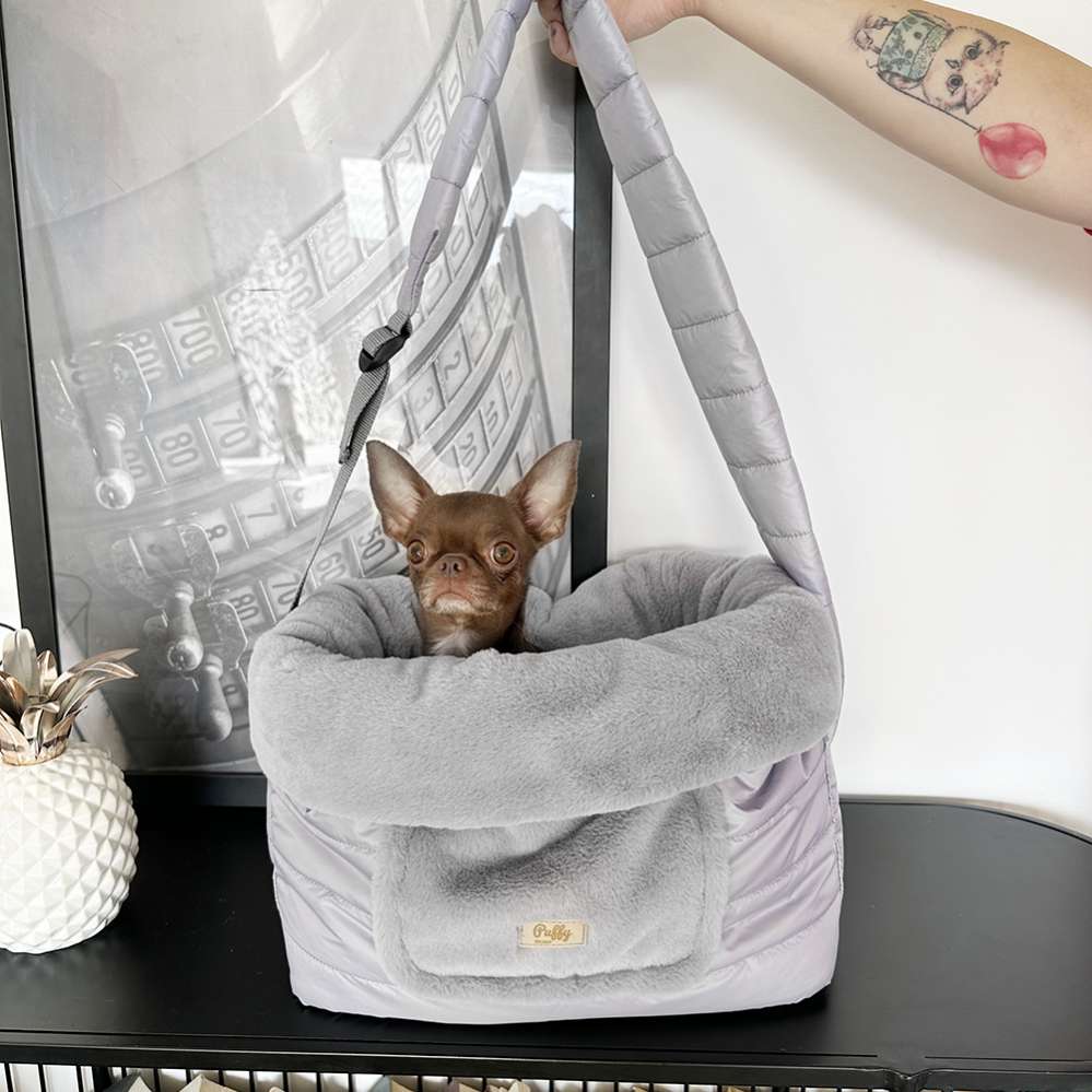 Сумка-мешок для собак Puffy Уют с регулятором серая