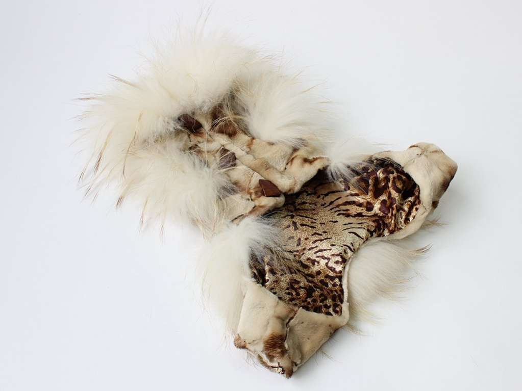 Шуба для собак норковая деграде енот