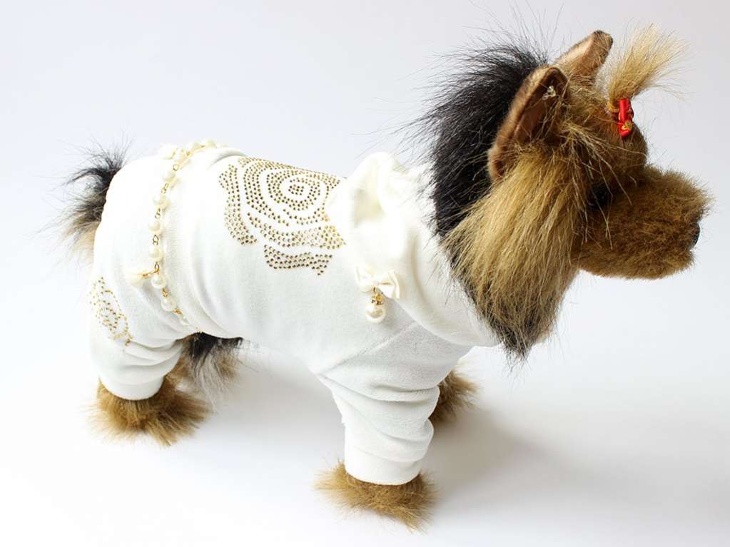 Костюм для собак велюровый Роза