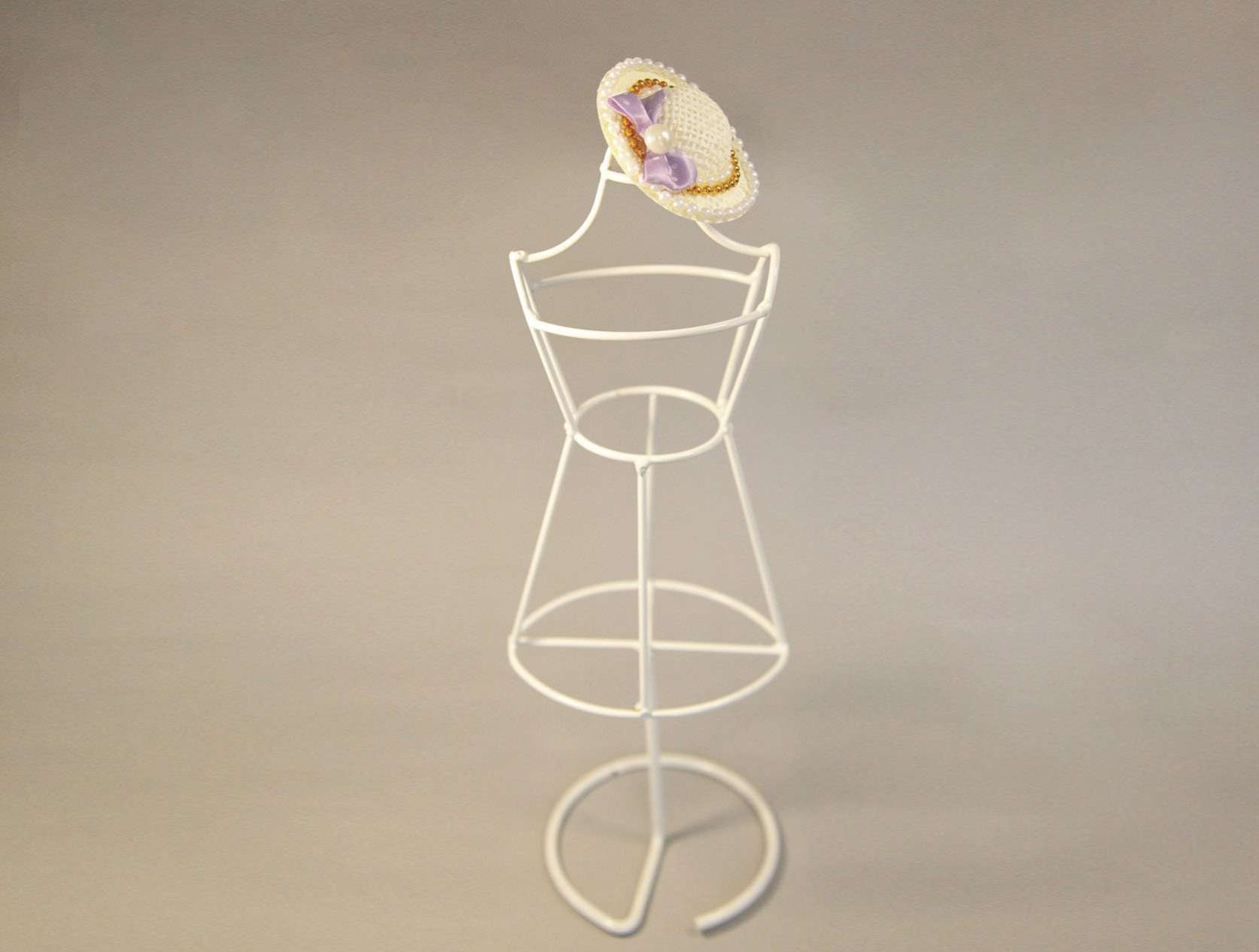 Заколка для собак Соломенная шляпка с бантиком